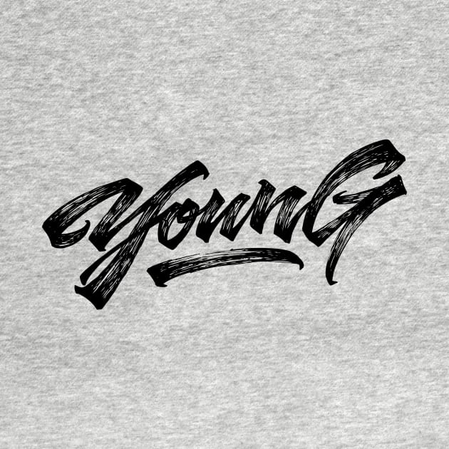 Young rough style lettering by Already Original